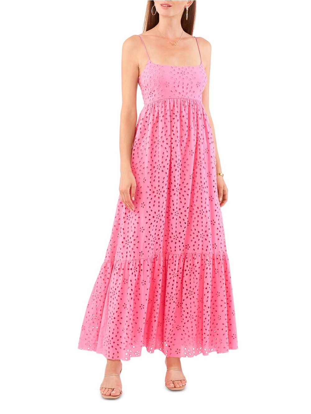 1. State Pink Eyelet Maxi Sundress